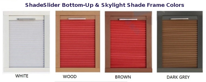 bottom-up window blind and skylight frame colors