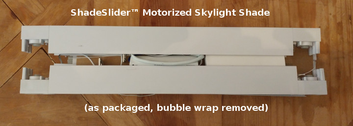 ShadeSlider for skylights and bottom-up windows - package arrival